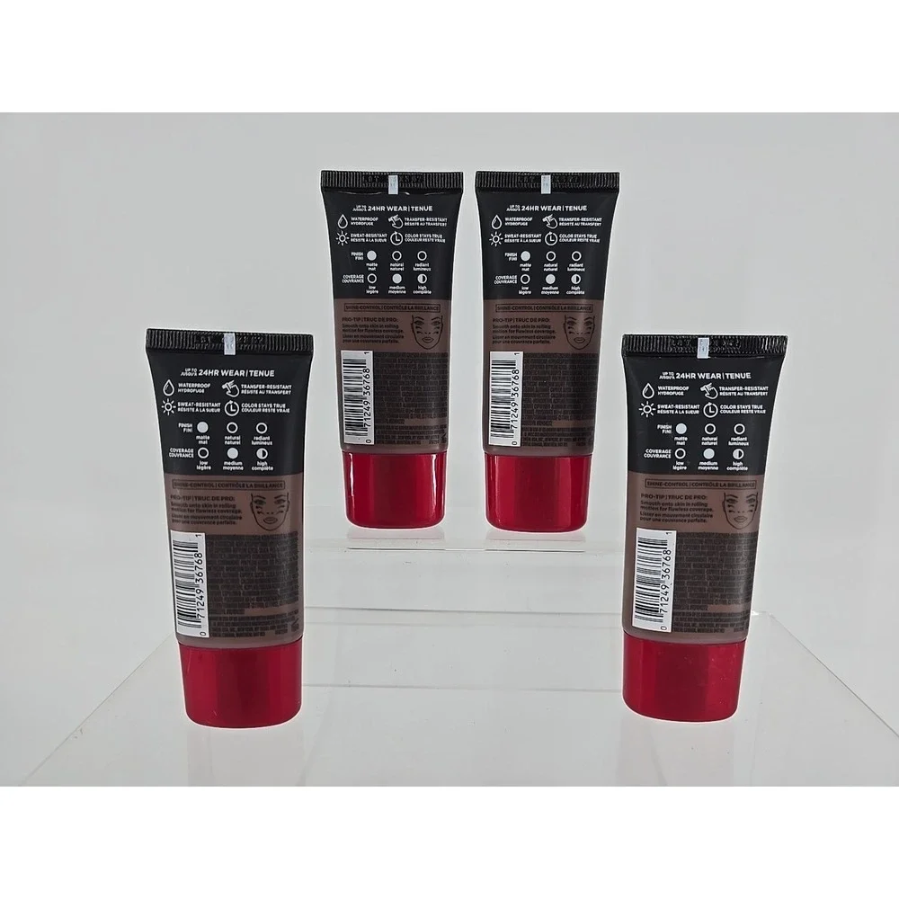 4 Lot Of NEW L'oreal Infallible Pro-Matte Foundation 1.0‎ Fl Oz, #115 Rich Ebony